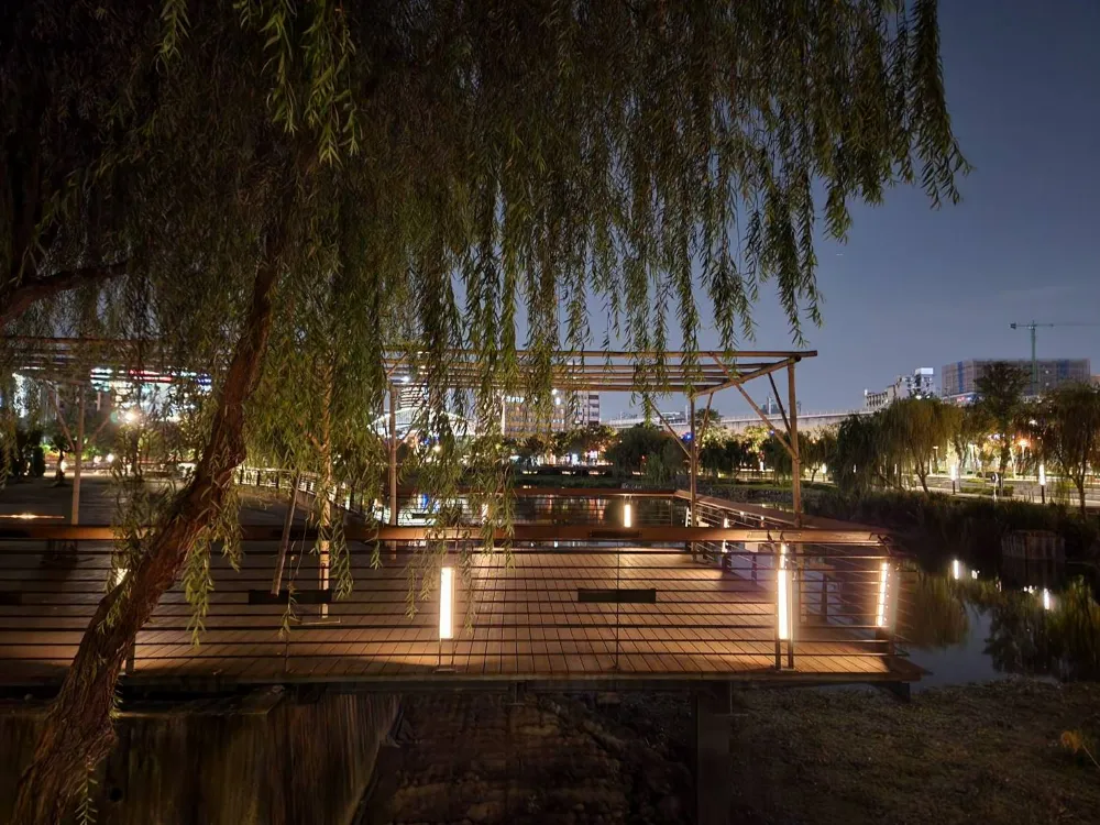 台中夜景湧泉公園台糖湖濱生態步道