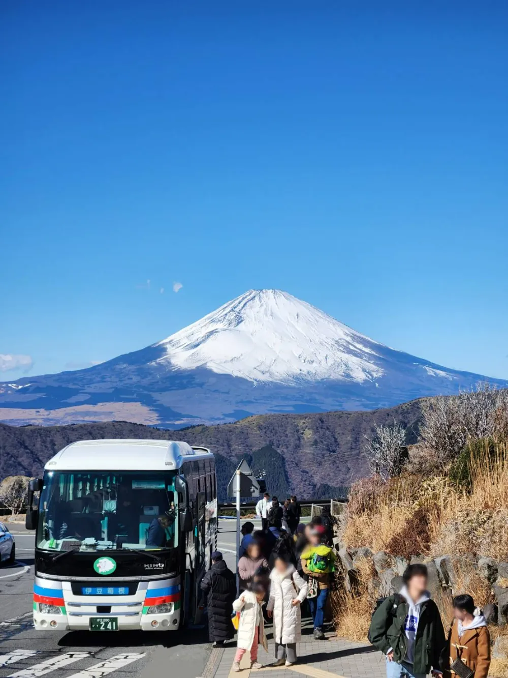 日本箱根景點大涌谷富士山