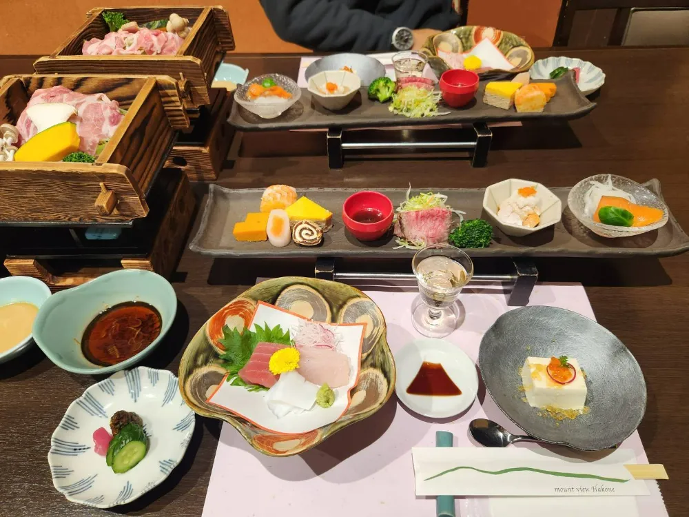 日本箱根住宿推薦山景酒店懷石料理